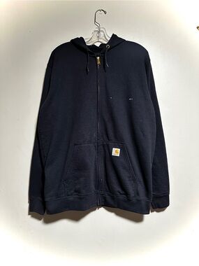 Carhartt Men's Dark Navy Full-Zip Hooded Sweatshirt
